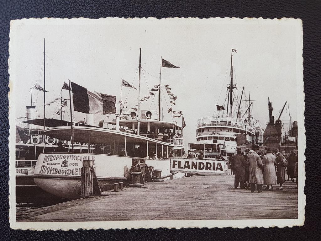 Postkaart Haven Antwerpen Booten FLANDRIA bateaux Stoomboot, Verzamelen, Ophalen of Verzenden, 1940 tot 1960, Ongelopen, Antwerpen