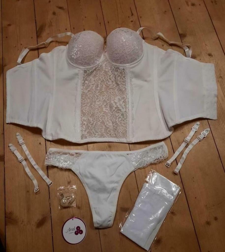 NOUVEL ensemble de lingerie (lingerie de mariée), Enlèvement ou Envoi, Blanc, Ensemble