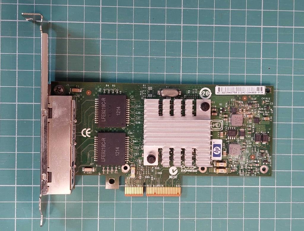 HP NC365T 4-Port Ethernet Server Adapter (4x1Gbit), Ophalen of Verzenden, Gebruikt, Intern, HP