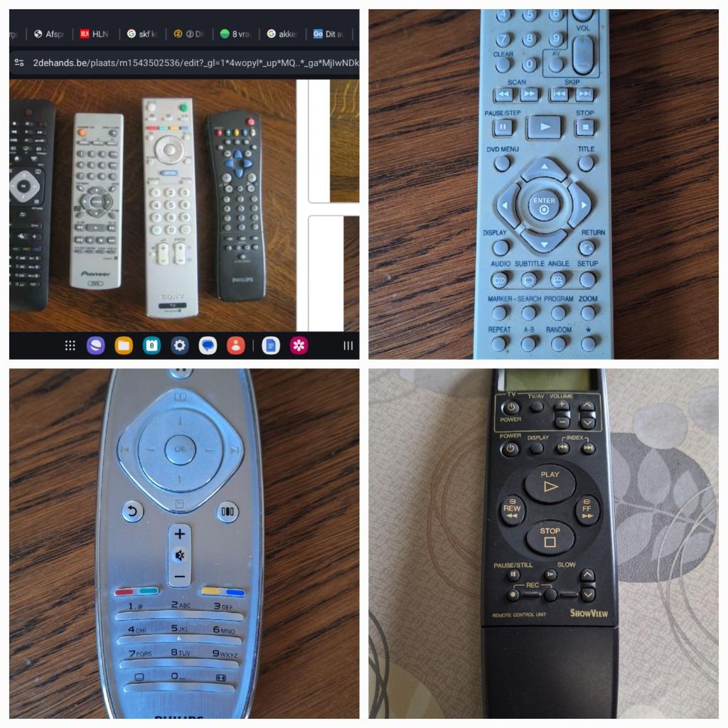 afstandsbediening philips sony lg panasonic, Ophalen of Verzenden, Gebruikt, Origineel, Dvd