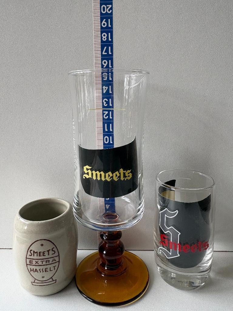 3 verschillende glazen Smeets jenever, Verzamelen, Ophalen of Verzenden, Zo goed als nieuw, Overige typen