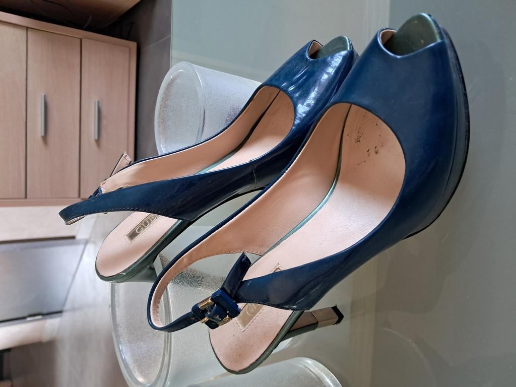 Peeptoe pumps guess 37, Pumps, Guess, Blauw, Ophalen of Verzenden