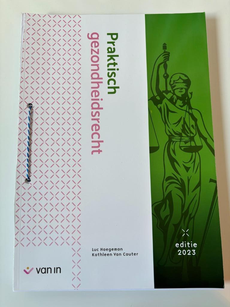 Praktisch gezondheidsrecht, Boeken, Studieboeken en Cursussen, Ophalen of Verzenden, Zo goed als nieuw, Van In, Hogeschool
