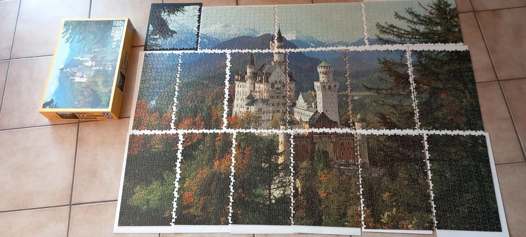 Puzzel 3.000 stukjes Beieren Neuschwanstein, Ophalen of Verzenden, Meer dan 1500 stukjes, Zo goed als nieuw, Legpuzzel