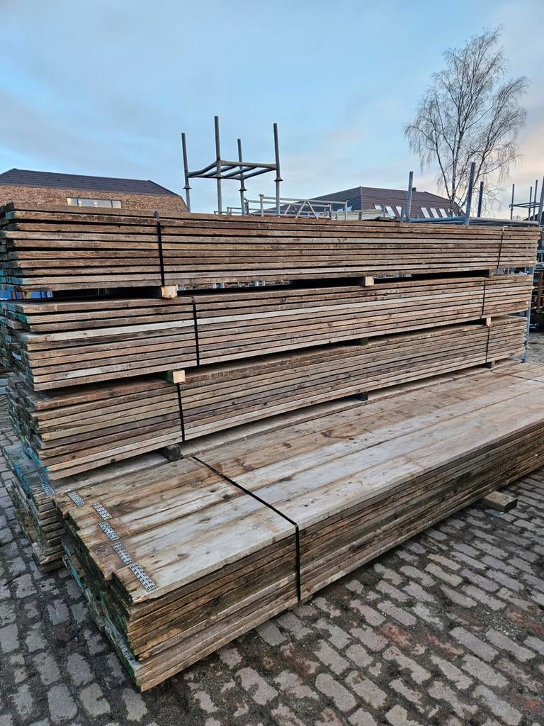 Gebruikte steigerplanken 5 mtr, Ophalen, Gebruikt, 250 cm of meer, Planken