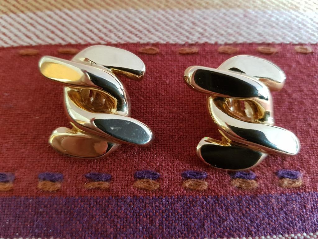Boucles d'oreilles à clip dorées élégantes, Enlèvement ou Envoi, Or, Autres matériaux, Neuf