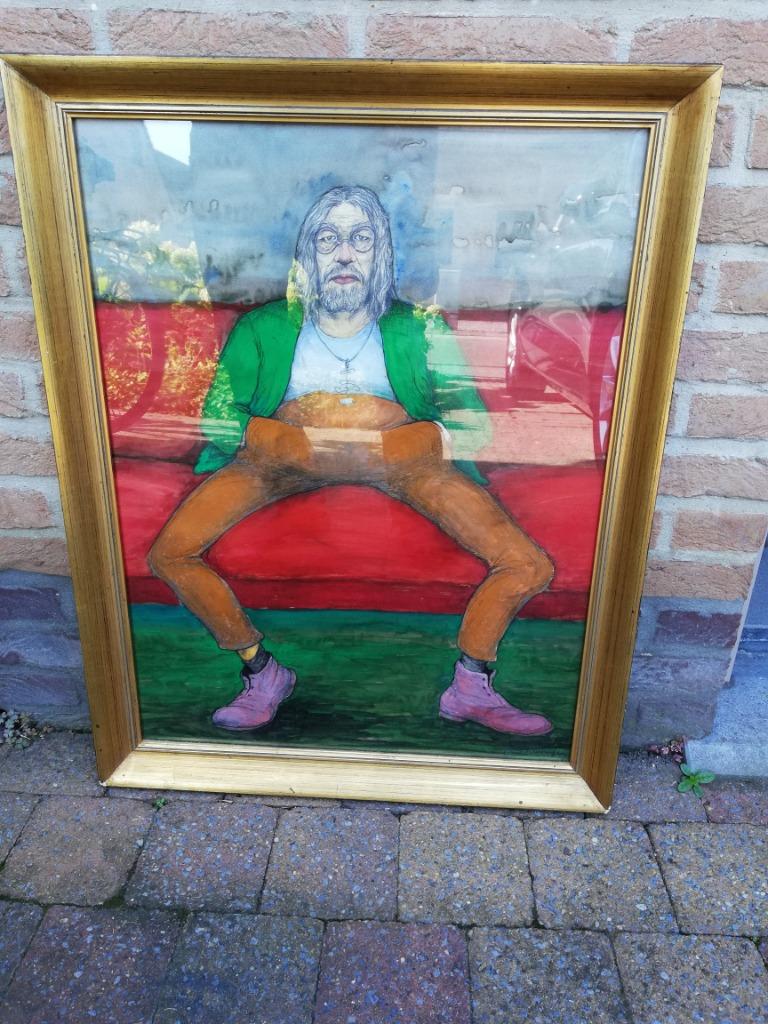 G.Langie: 'Portret van Walter De Buck',aquarel, Gentse kunst, Ophalen