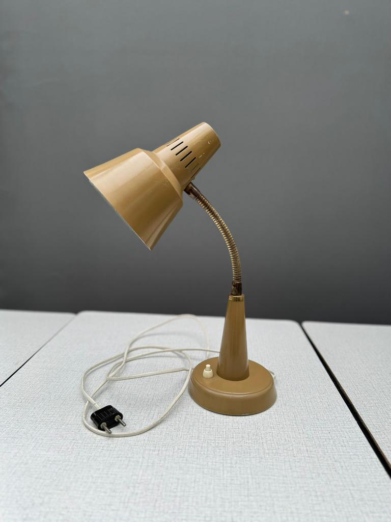 Vintage verstelbare metalen lamp, Ophalen of Verzenden