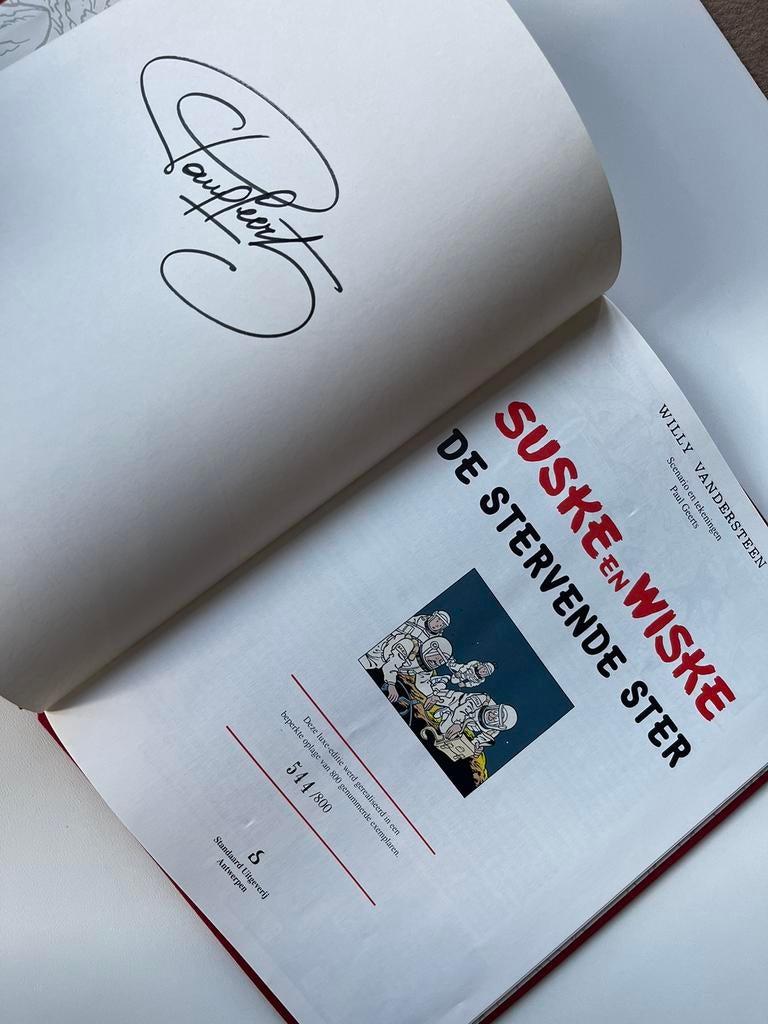 Suske en Wiske luxe de stervende ster gesigneerd, Enlèvement ou Envoi, Neuf