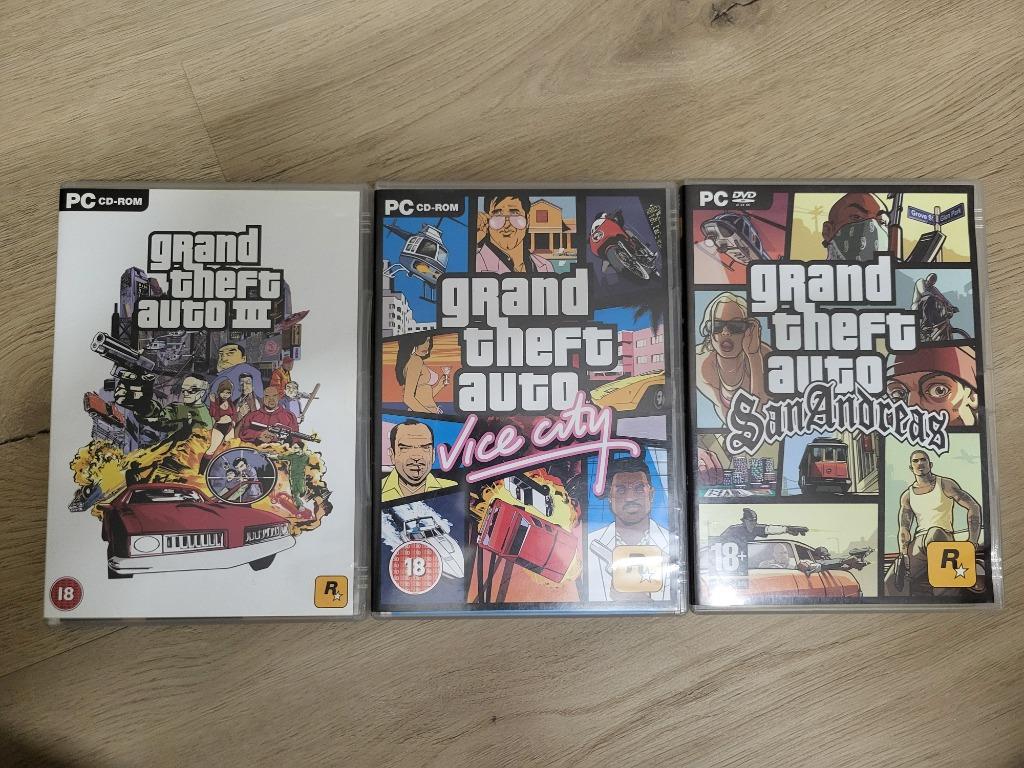 GTA 3 + GTA Vice City + GTA San Andreas PC, Enlèvement ou Envoi