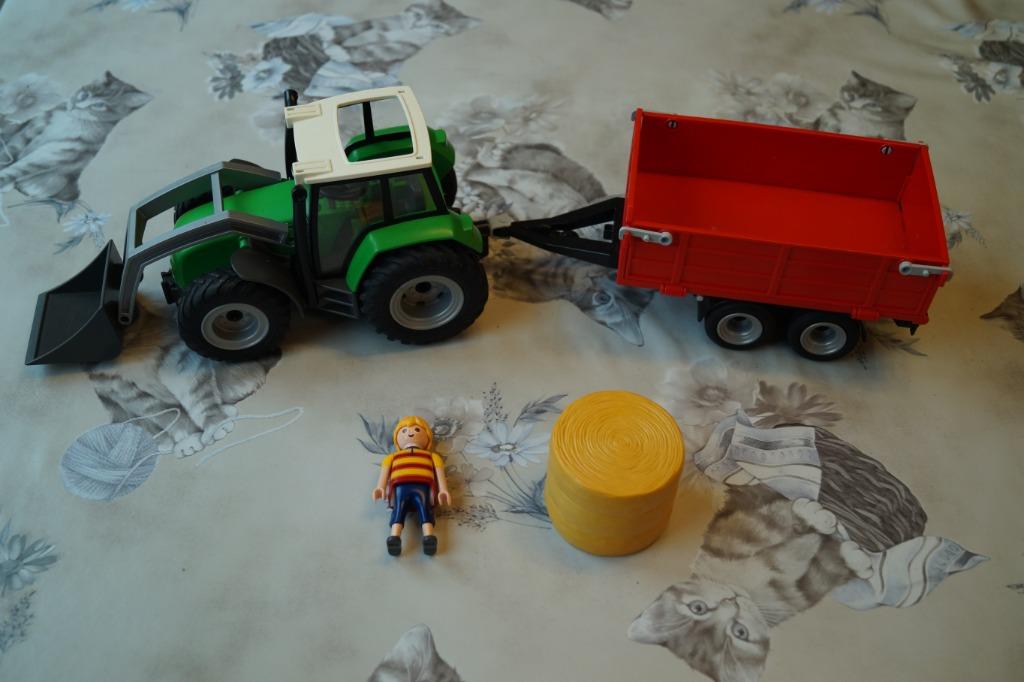 playmobil tractor met aanhangwagen 6130, Kinderen en Baby's, Ophalen of Verzenden, Gebruikt