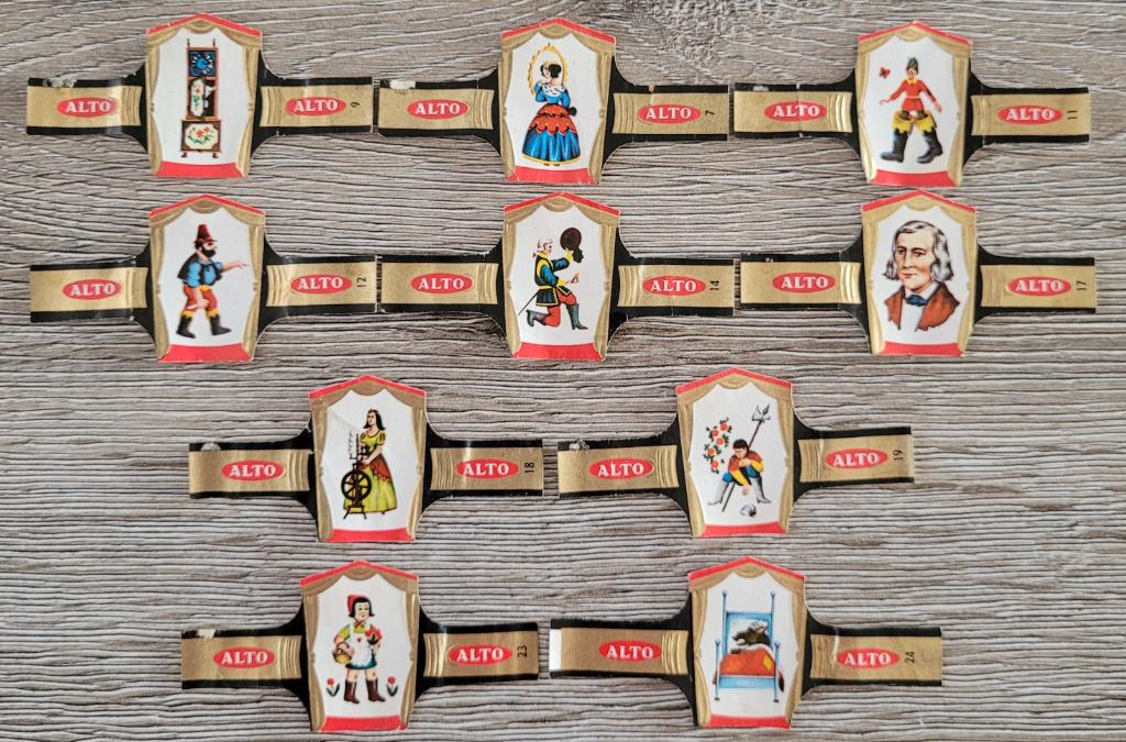 10 kleine, oude prentjes - reeks sprookjes, Verzamelen, Ophalen of Verzenden, Gebruikt, Overige onderwerpen, Prent
