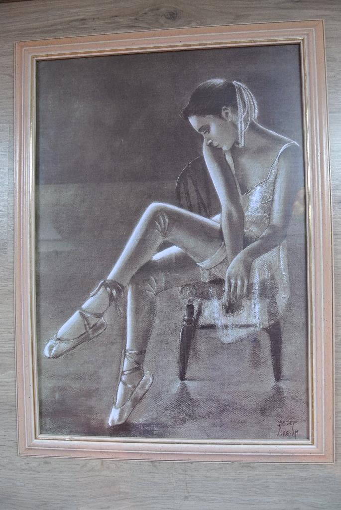 Tableau d'une ballerine danseuse, Maison & Meubles, Enlèvement, Comme neuf
