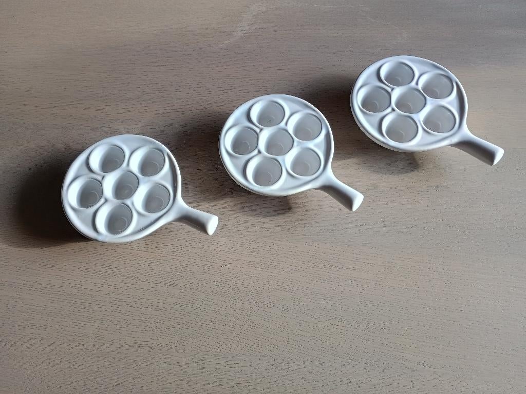 Escargot serveerschaaltjes - 3 stuks  voor  6 €, Ophalen of Verzenden