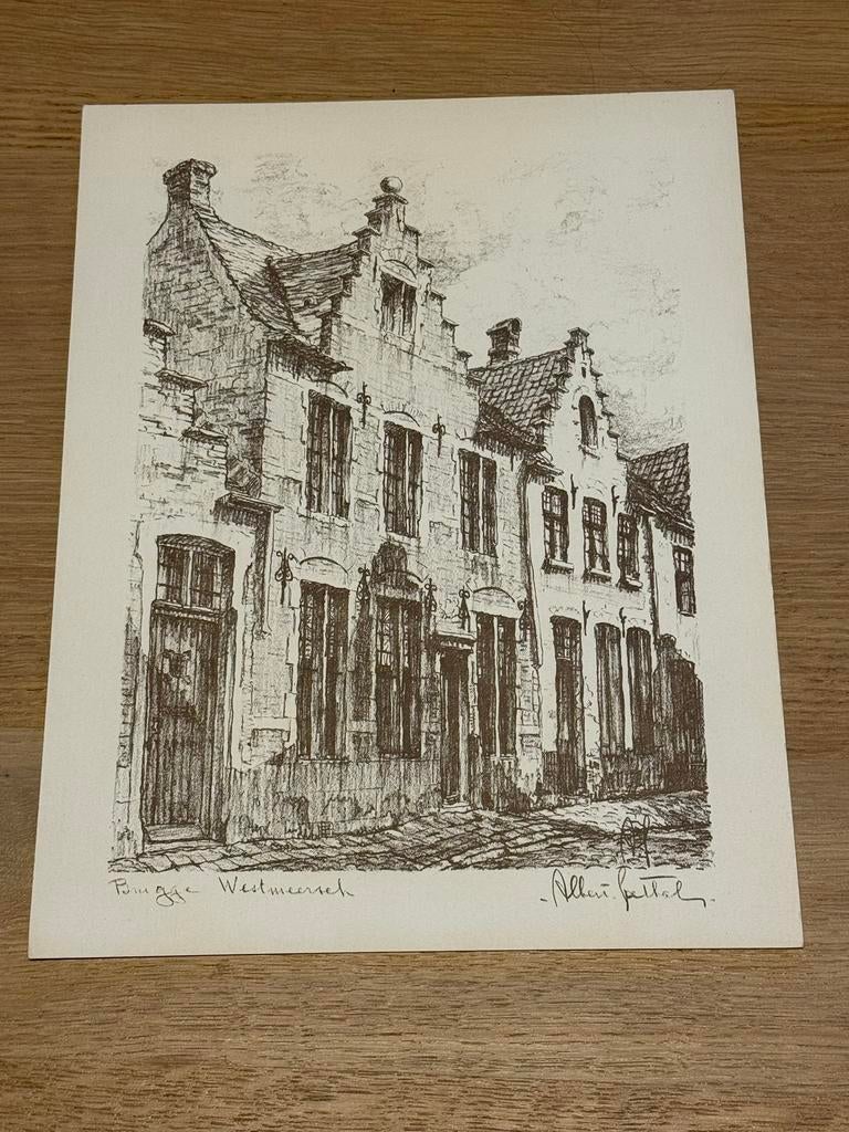 2 Litho’s van Albert Goethals, Antiek en Kunst, Kunst | Etsen en Gravures, Ophalen