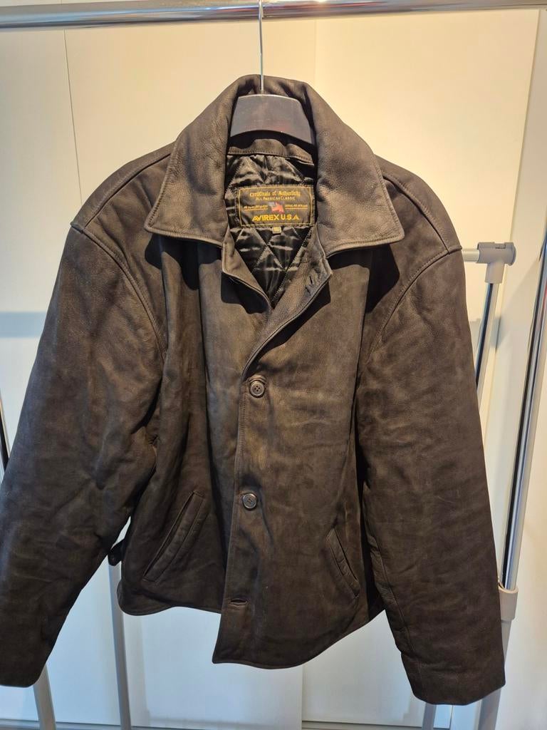 Lederen jas van Avirex., Ophalen of Verzenden, Zo goed als nieuw, Maat 56/58 (XL)
