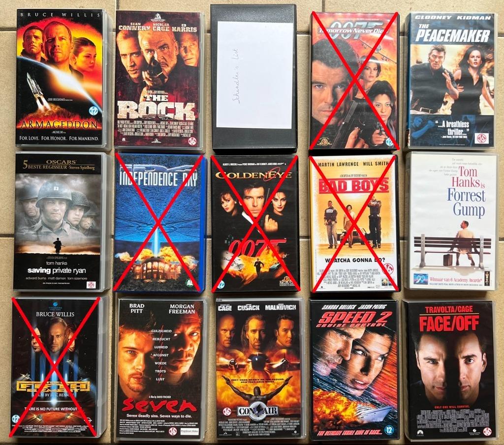 VHS Video Cassettes - Vintage - 10 titels - Film, À partir de 12 ans, Enlèvement ou Envoi, Comme neuf, Action et Aventure