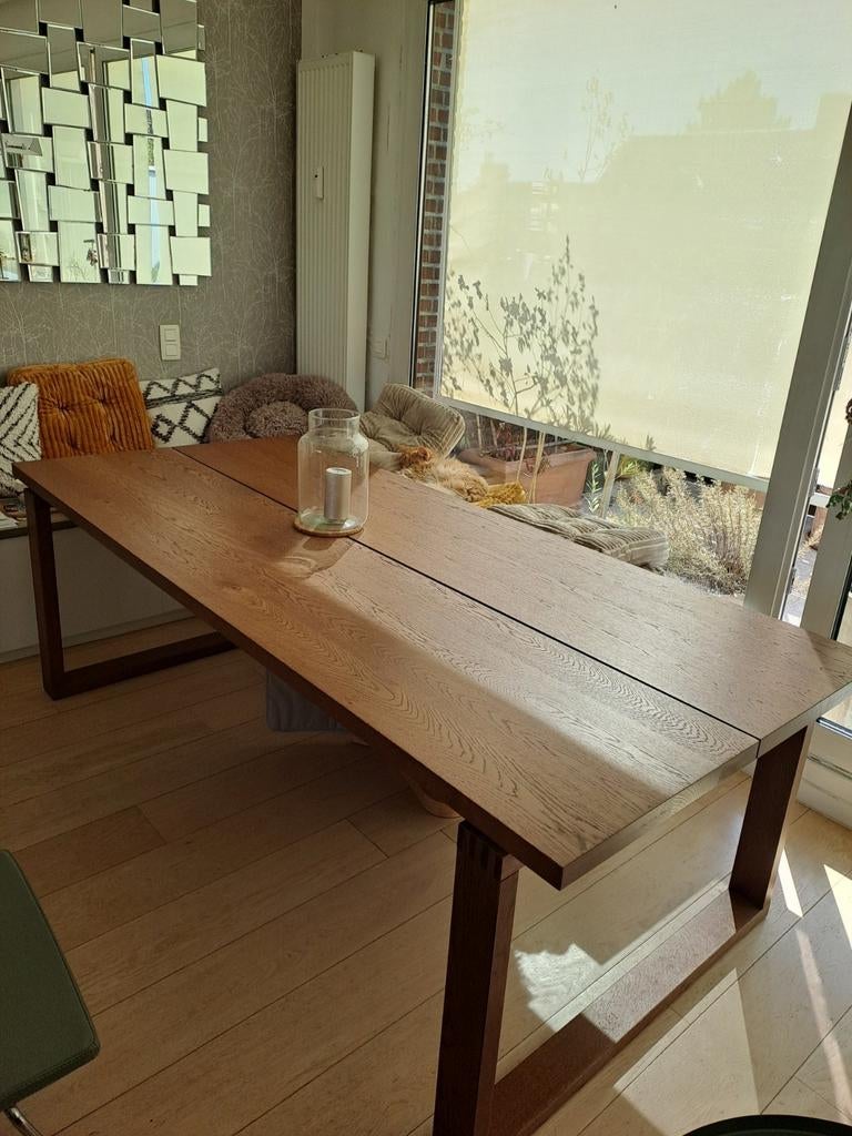 Table à manger plaqué chêne min. 6 pers. IKEA, Brut, artisanal, Comme neuf, 100 à 150 cm, Enlèvement