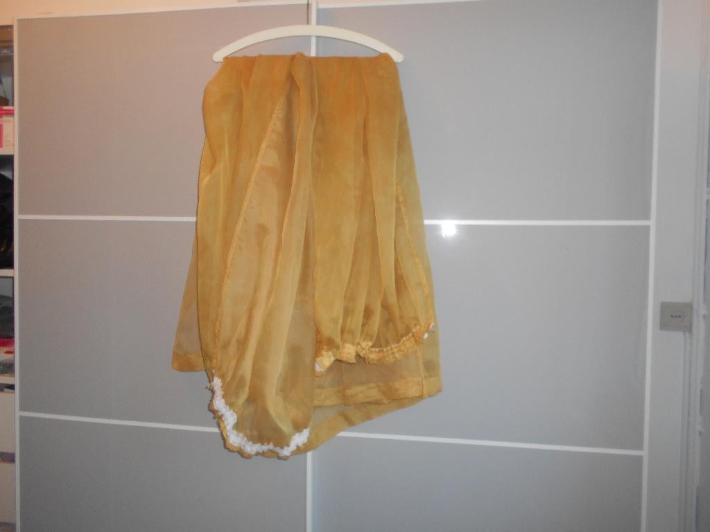 lot de 2 tentures voilages orangés avec ruflette, Maison & Meubles, Enlèvement ou Envoi, Autres couleurs, 150 à 200 cm, Comme neuf