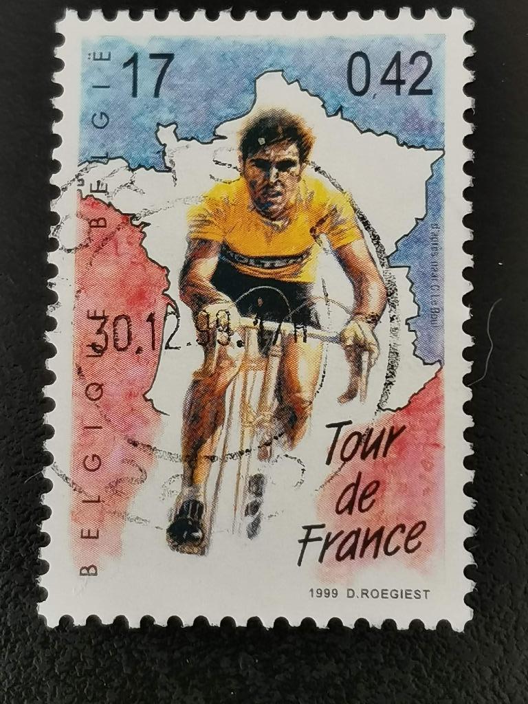 Belgie 1999 - 20e eeuw - sport - wielrennen, Eddy Merckx, Postzegels en Munten, Ophalen of Verzenden, Gestempeld, Sport