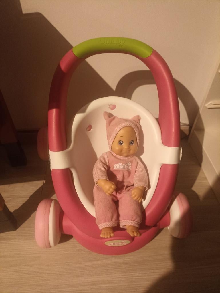 Poussette + bébé Smoby Minikiss, Enlèvement, Comme neuf, Autres types