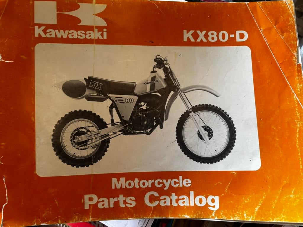 Partsmanual Kawasaki KX80, type D, Ophalen of Verzenden, Zo goed als nieuw