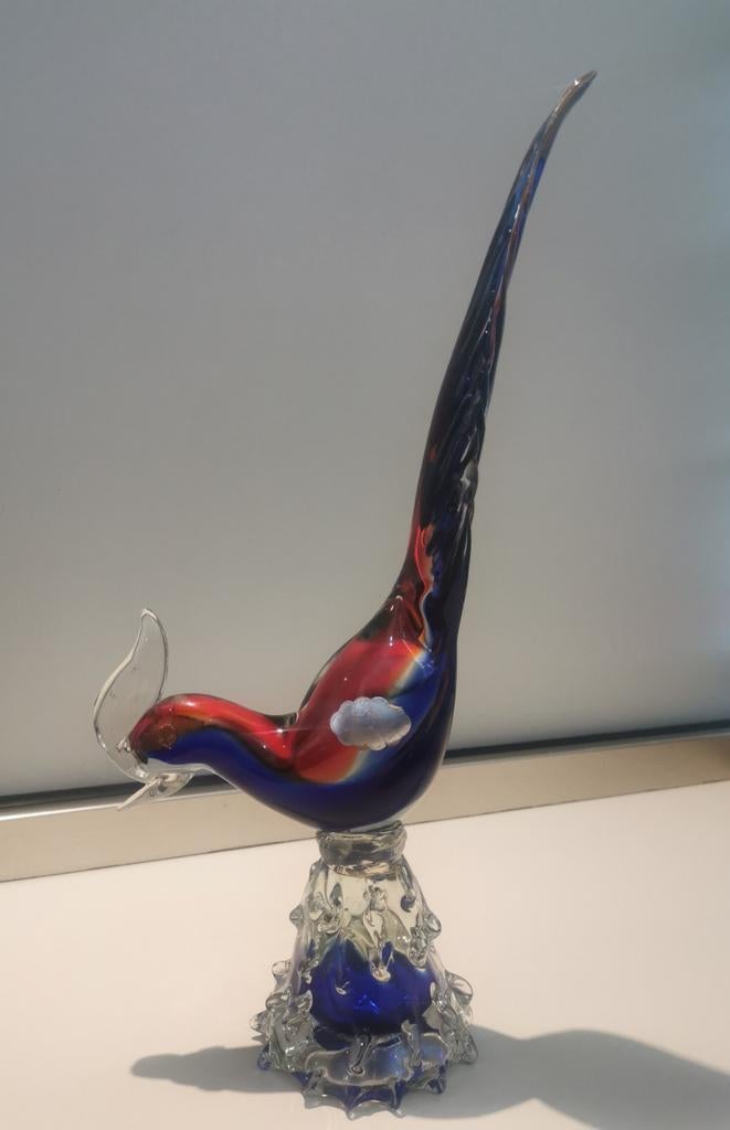 Vintage haan / fazant Murano glaswerk jaren 70, Antiek en Kunst, Antiek | Glaswerk en Kristal, Ophalen