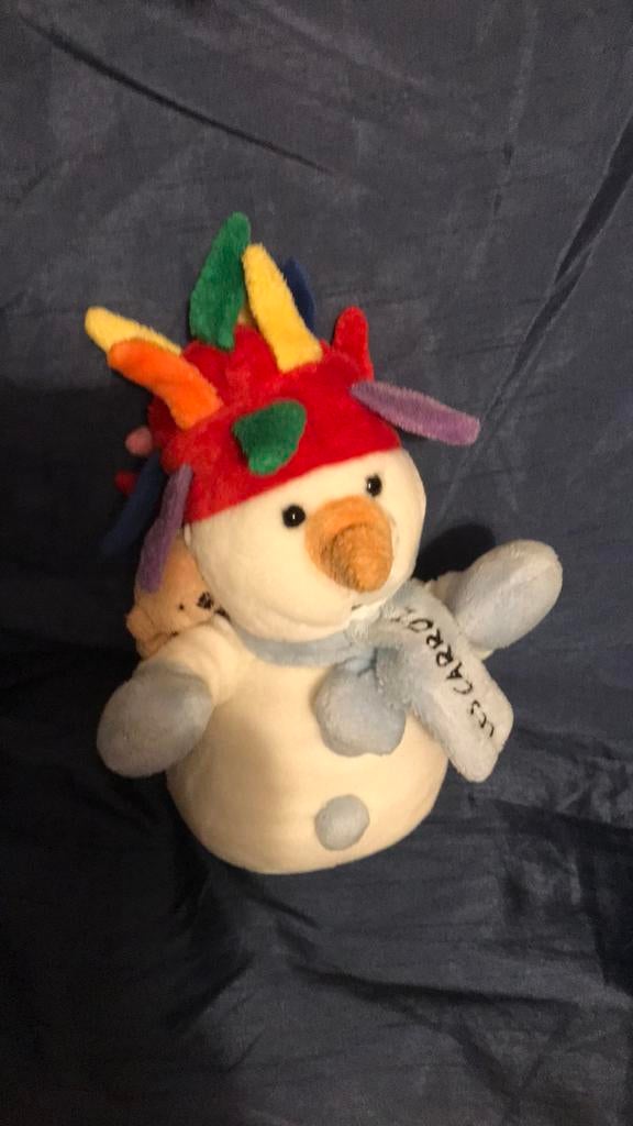 Peluche bonhomme de neige 25/13 cm, Comme neuf
