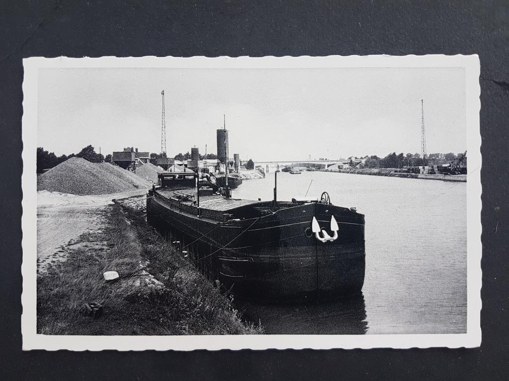 Postkaart Lummen Lossing Genebos Binnenvaartschip Boot, Verzamelen, Postkaarten | België, Ongelopen, Limburg, 1940 tot 1960, Ophalen of Verzenden