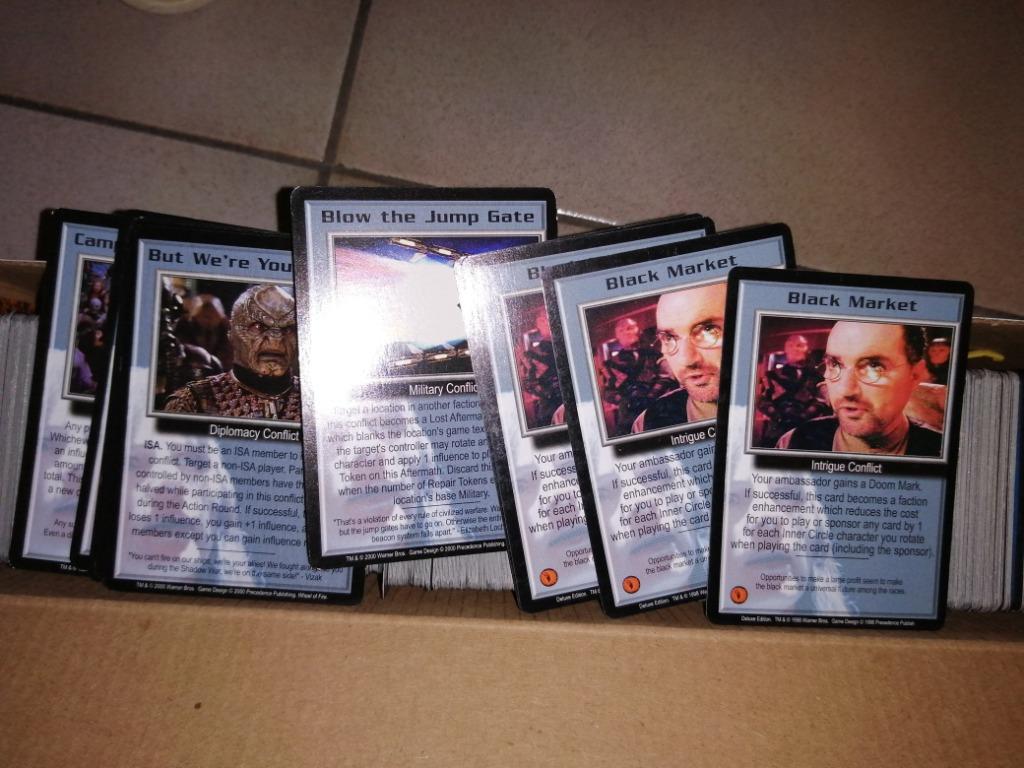 3 trays Babylon 5 Trading Cards, Ophalen, Gebruikt, Meerdere kaarten