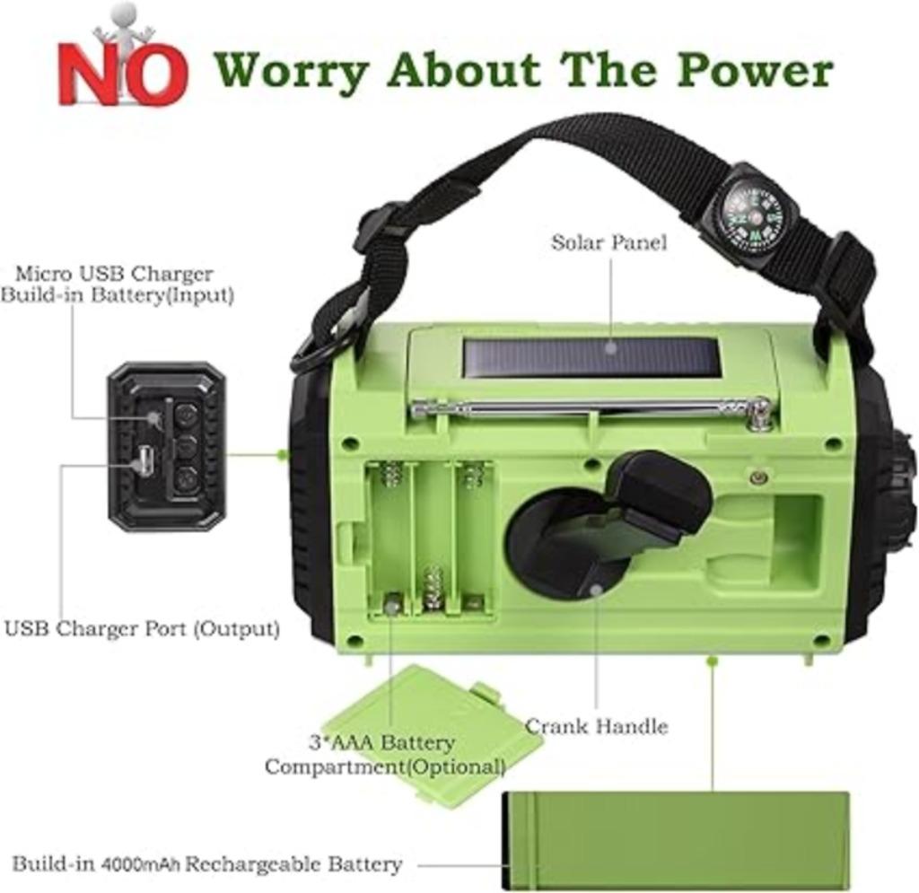 Chargeur de téléphone intégré pour radio d'urgence LIVRAISON, Neuf, -, MESQOOL, -