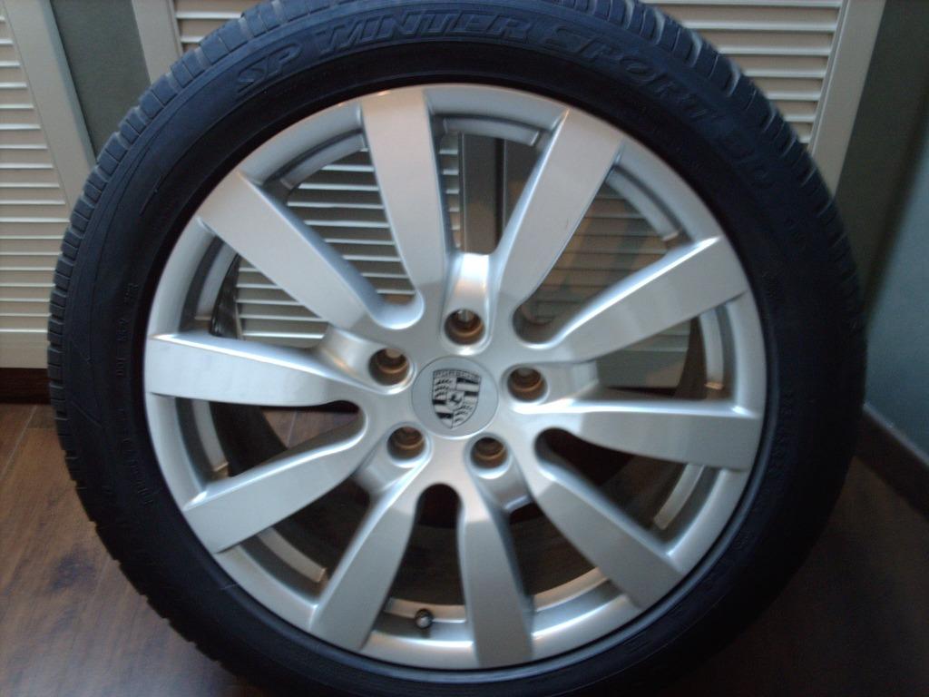 Porsche velgen+Winterbanden Dunlop 275/45/R20 op velgen, Ophalen, Velg(en), 275 mm, Winterbanden