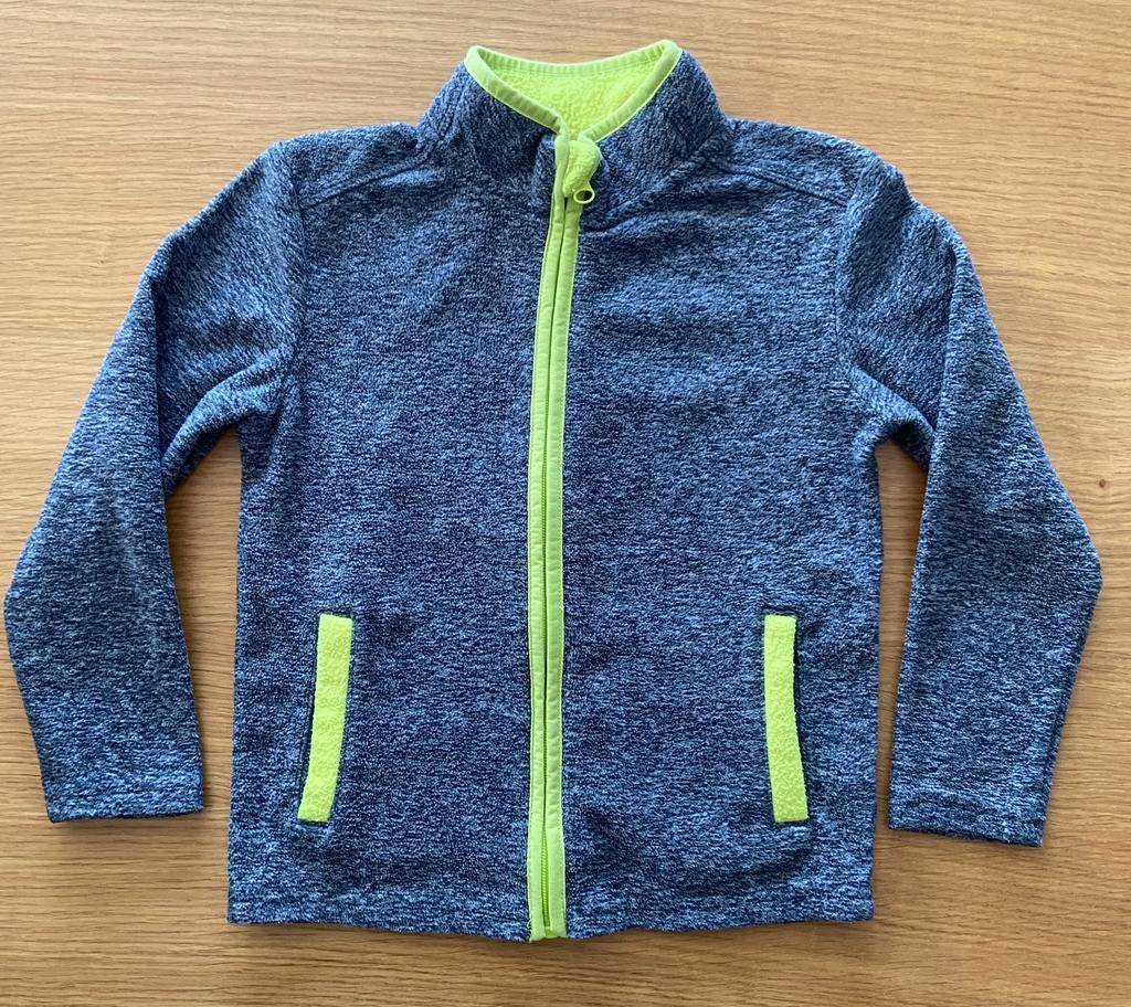 Gilet zippé en polar gris - 6 ans - 5€, Comme neuf, TEX, Garçon, Vêtements de sport ou Maillots de bain