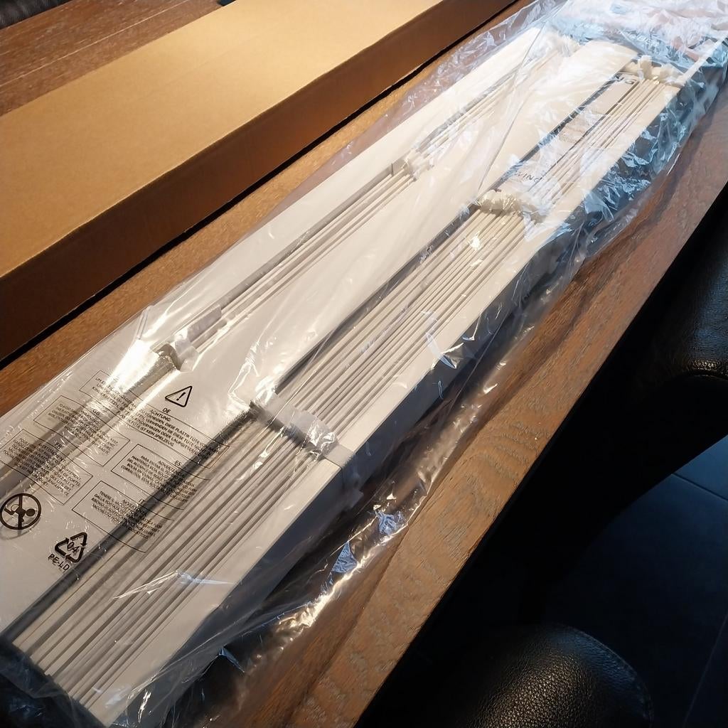 Jaloezieën hout 140b x 180l Nieuw, Ophalen, 100 tot 150 cm, Wit, Nieuw