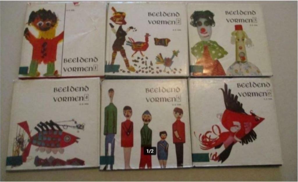6 Retro Basisschool-Boeken 'Beeldend Vormen' - Vial, Boeken, Ophalen of Verzenden, Gelezen, Non-fictie