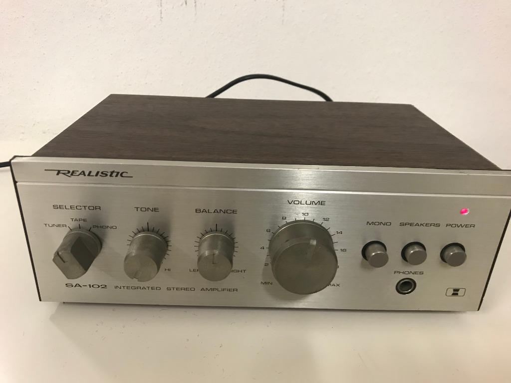 Amplificateur réaliste SA-102, TV, Hi-fi & Vidéo, Amplificateurs & Ampli-syntoniseurs, Reconditionné, Stéréo, Moins de 60 watts