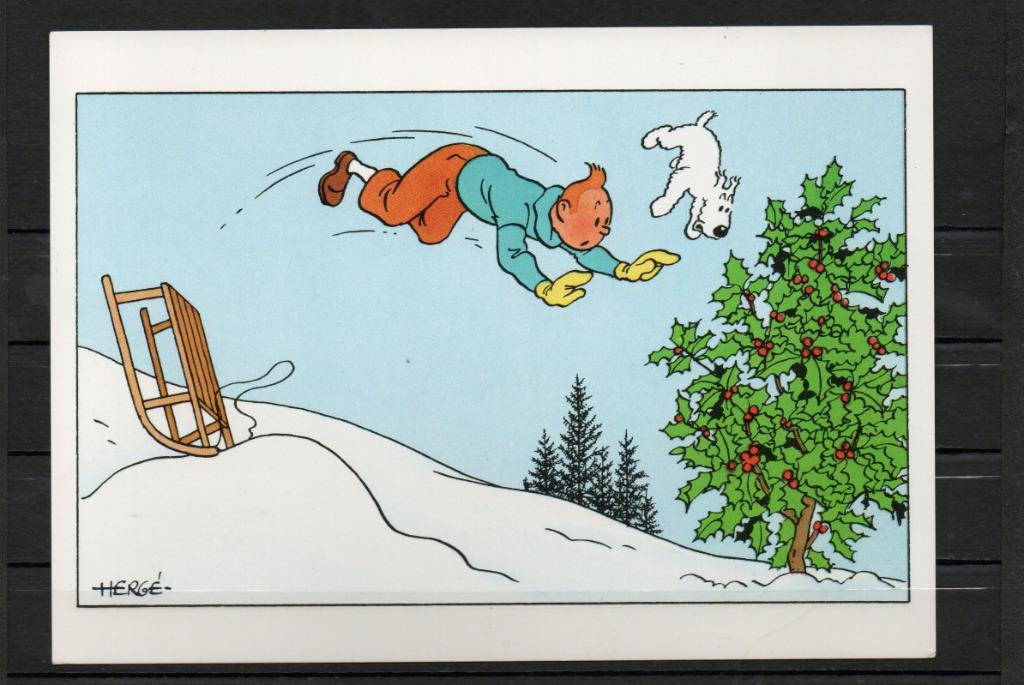 Grande carte postale : Hergé : Tintin/Kuifje - neige, Enlèvement ou Envoi