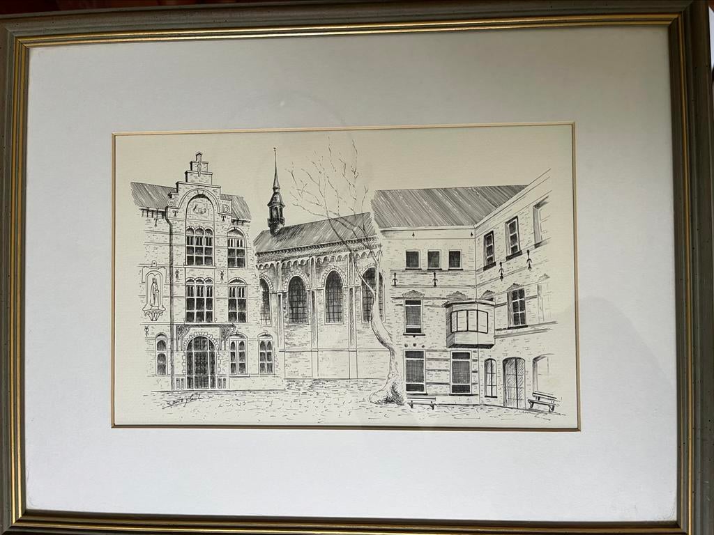 Tekening van De Bock, Antiek en Kunst, Ophalen of Verzenden