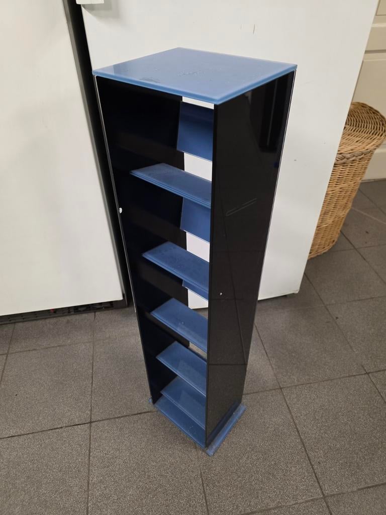 Glazen CD toren nieuwstaat, Huis en Inrichting, Ophalen, 75 tot 150 discs, Cd's of Dvd's, Glas