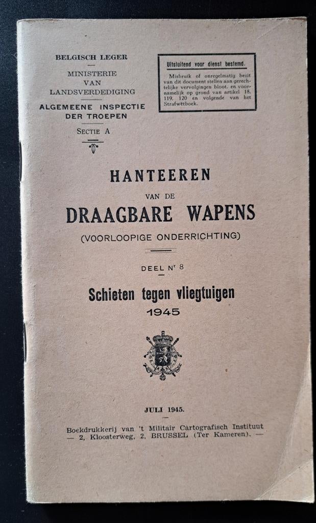 ABBL Hanteeren van de Draagbare Wapens 1945, Ophalen of Verzenden
