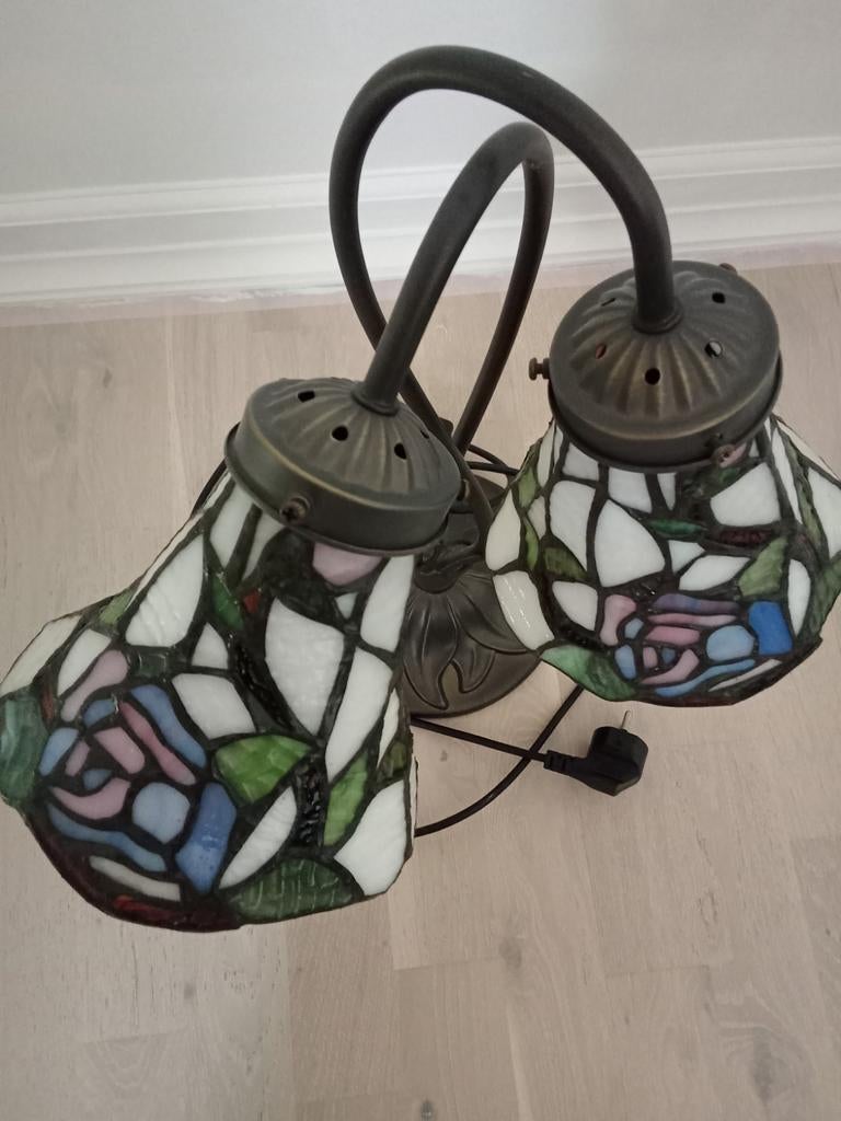 Bureau lamp, Huis en Inrichting, Lampen | Hanglampen, Ophalen, Zo goed als nieuw, Glas, Minder dan 50 cm