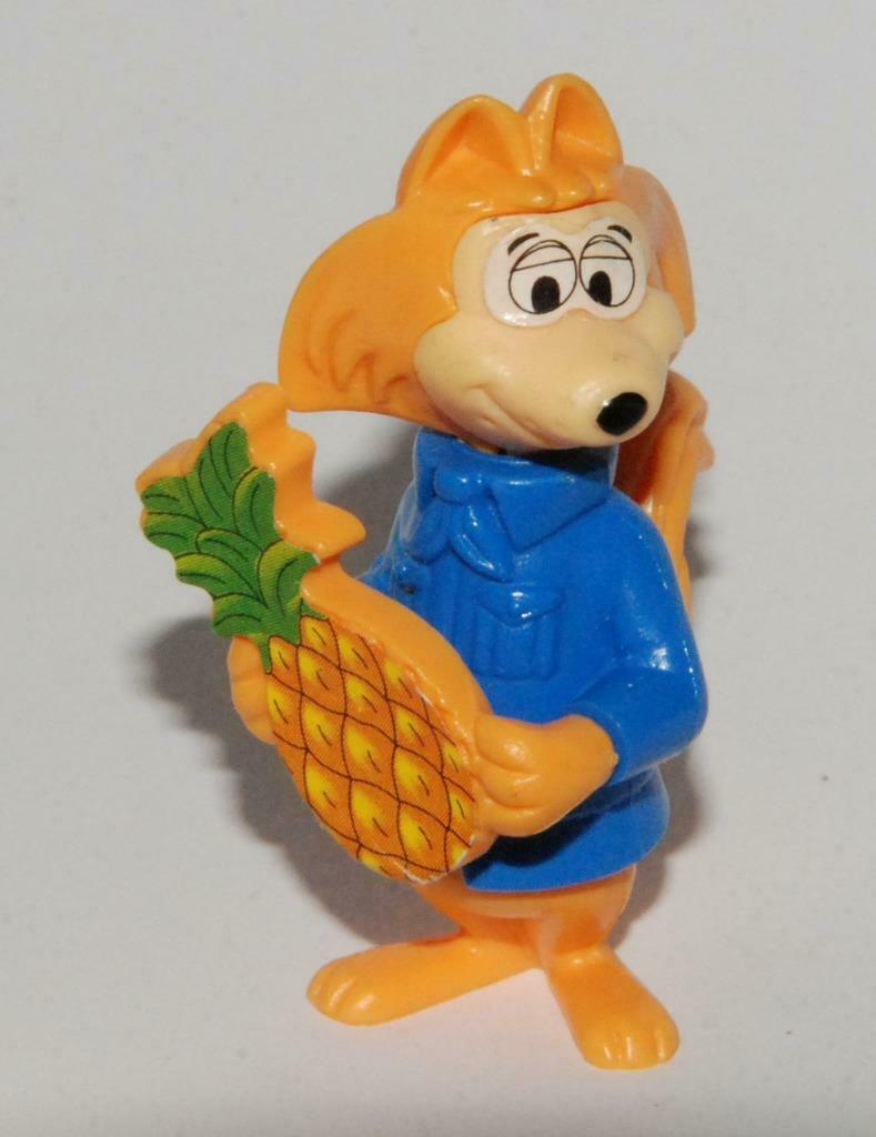 Toons Yogi Bear K96 n 56 : Fibber Fox avec ananas, Enlèvement ou Envoi, Comme neuf, Figurines