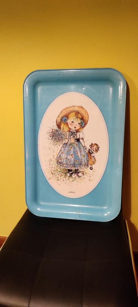 plateaux vintage dans le style « Holly hobby », Maison & Meubles, Enlèvement ou Envoi, Utilisé
