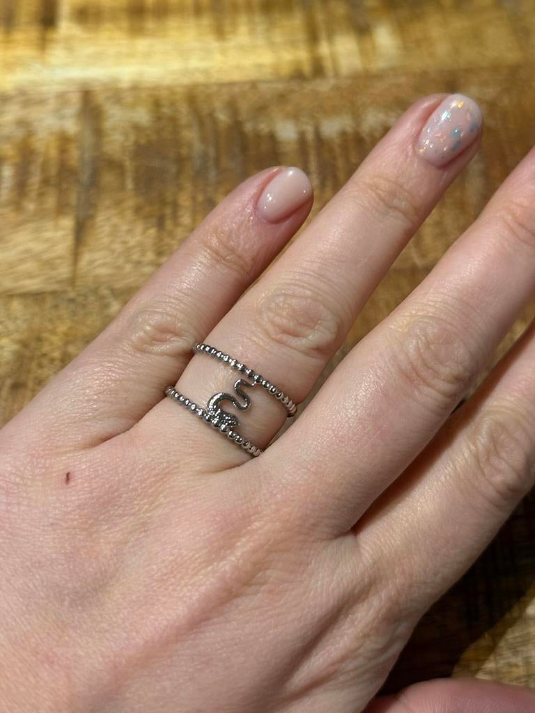 Nieuwe verstelbare RVS ring, Bijoux, Sacs & Beauté, Bagues, Neuf, Enlèvement ou Envoi, Fer ou Acier, Femme