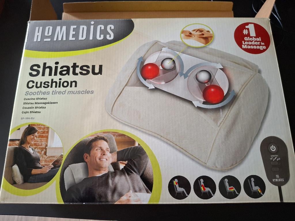 Coussin de massage Shiatsu HoMedics, Enlèvement ou Envoi, Comme neuf, Chaise de massage ou Coussin