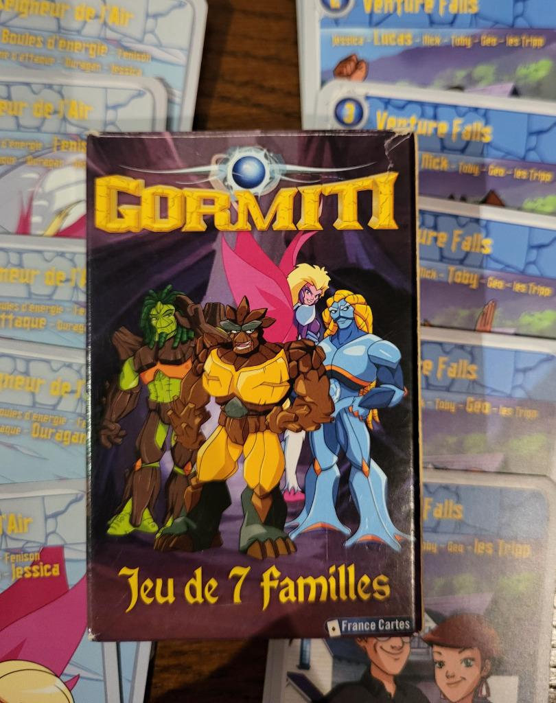 Jeu De 7 Familles Gormiti - Étui Carton - France Cartes, Collections, Enlèvement, Utilisé, Jeu(x) des sept familles