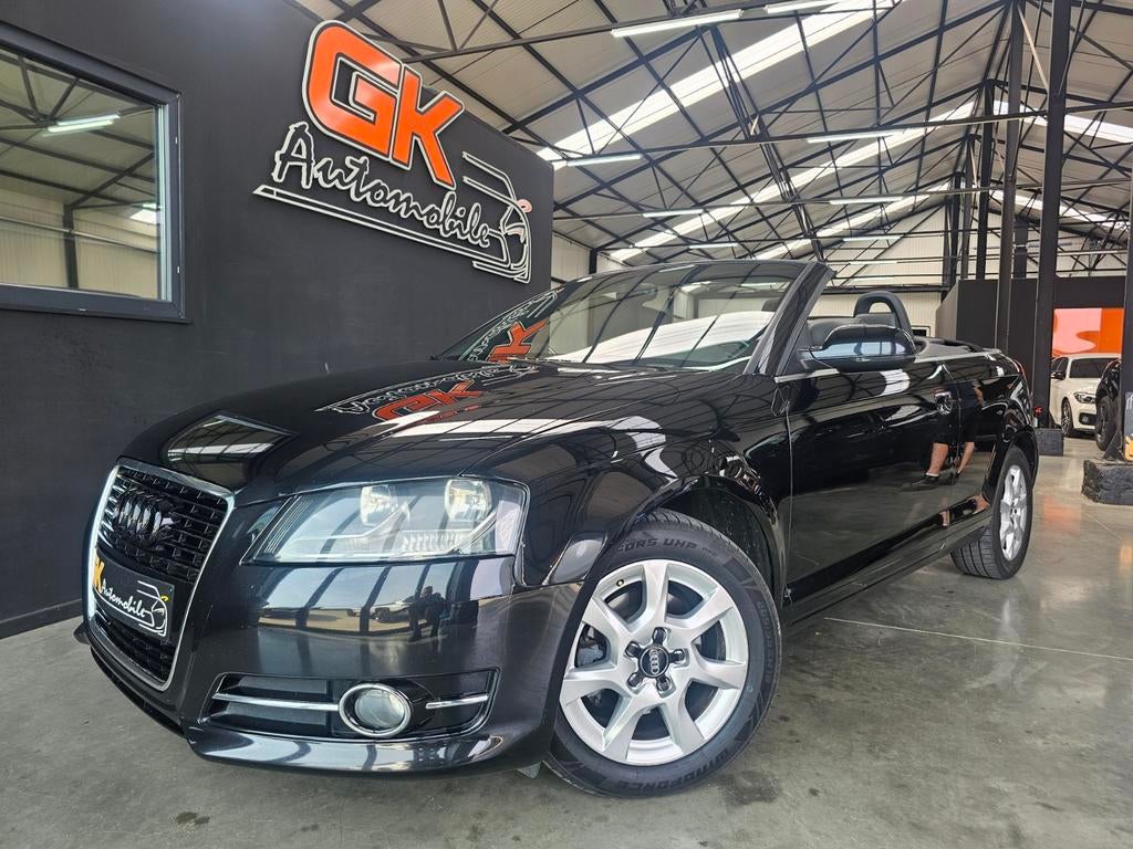 AUDI A3 CABRIOLET // 1.6Tdi // CUIR, Auto's, Voorwielaandrijving, Euro 5, Zwart, Cabriolet