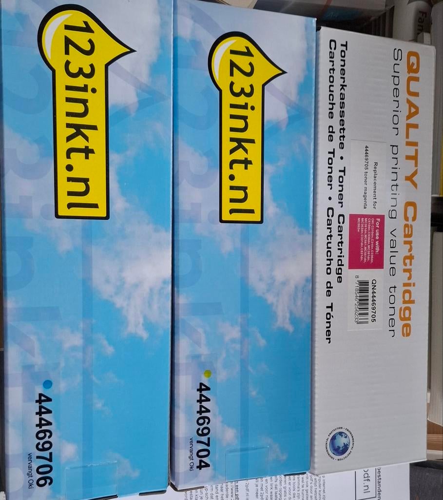 cartridges voor laserprinter OKI c310: geel, blauw, magenta., Computers en Software, Ophalen of Verzenden, Nieuw