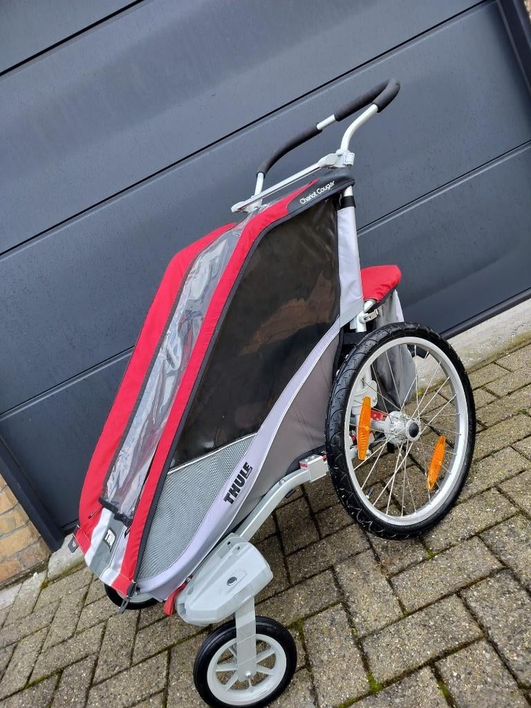 Thule wandel en fiets buggy, Gebruikt, Verstelbare duwstang, Combiwagen, Ophalen