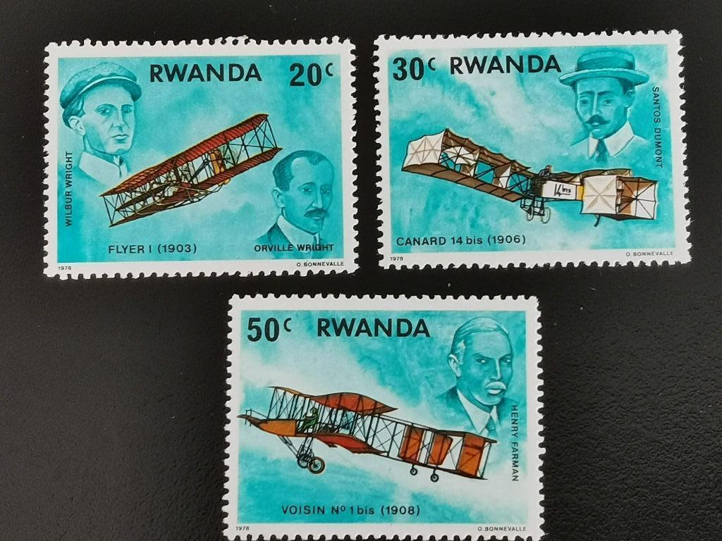 Rwanda 1978 - vliegtuigen - MNH, Ophalen of Verzenden, Vliegtuigen